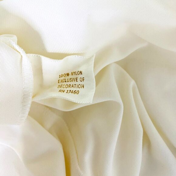 Vintage Aristocraft by Superior Ivory Nylon Lingerie Half Slip Side Slit Sz S - Picture 4 of 5